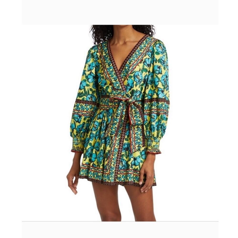 Alice + Olivia Simona Wrap Dress SZ 0 Boho Spring Vacation